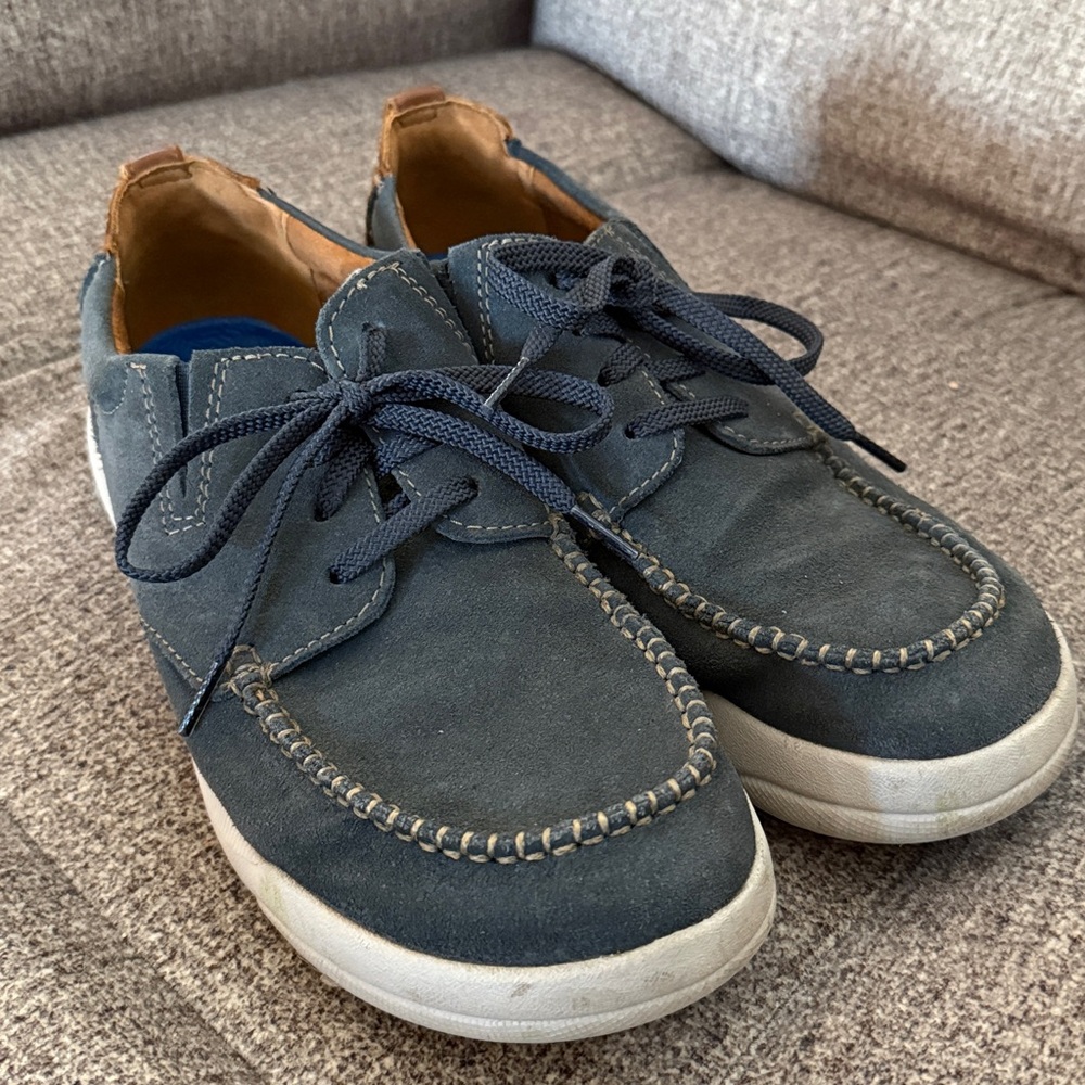 Clarks Navy Boat Shoes for Men